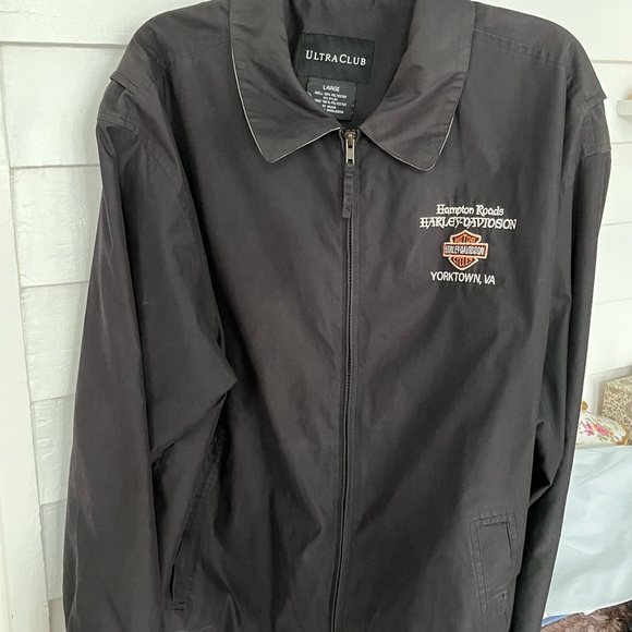 Harley Davidson Motorcycles Full Zip Windbreaker Nylon Lined Jacket Adult Large - Picture 6 of 16